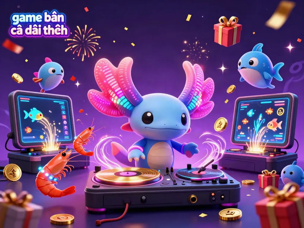 Engaging game bắn cá đổi thưởng scene with vibrant underwater characters and exciting gameplay elements