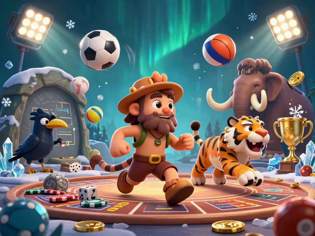 Experience thrilling gameplay at s8 with a unique prehistoric casino scene featuring exciting sports elements.