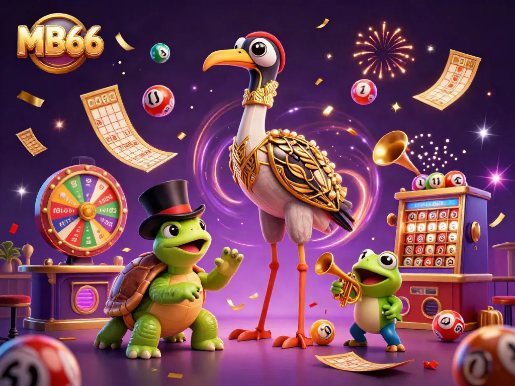 Experience excitement with the MB66 casino scene, showcasing vibrant characters and dynamic game elements.