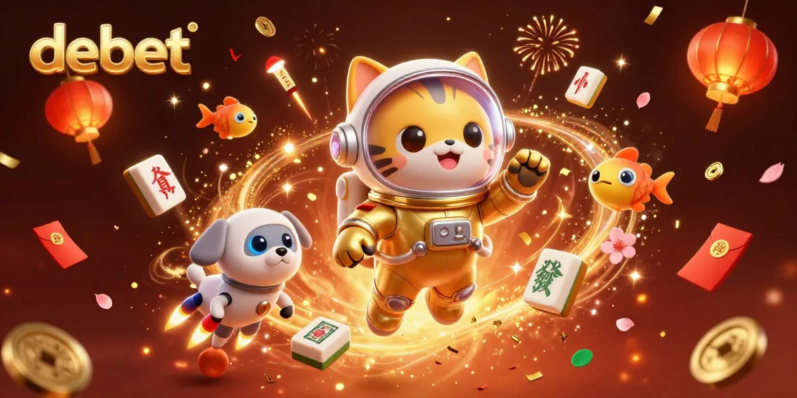 Experience high-energy debet gaming with an astronaut cat, rocket robot, and magical elements.
