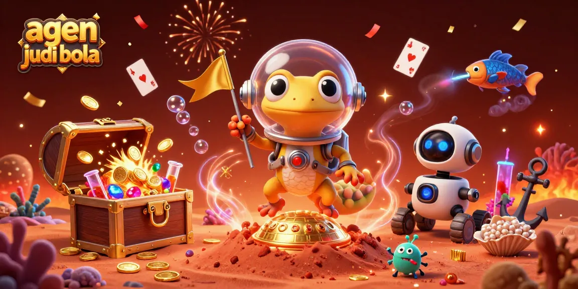 Join the excitement at agen judi bola while a Martian gecko discovers a golden casino!