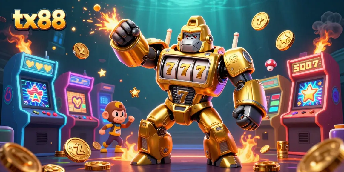 Experience thrilling wins with tx88 in this explosive 3D casino-themed illustration.