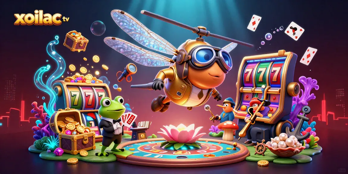 Xoilac TV captivates players with immersive 3D gambling illustration featuring unique casino elements.