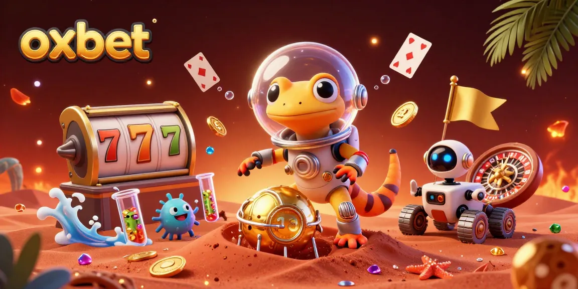 Experience the thrill of gaming with oxbet as a Martian gecko discovers a buried golden casino.
