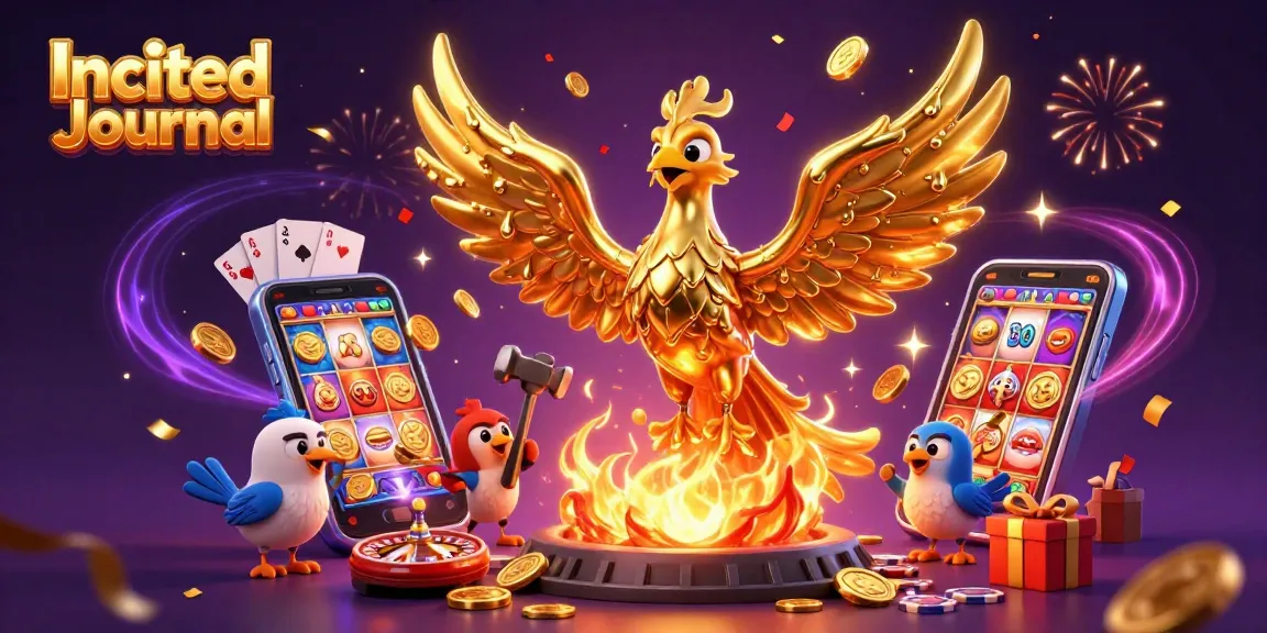 Incited Journal invites players to spin winning slots with a golden phoenix and festive gaming elements