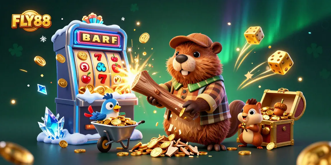 Win big with FLY88 at this vibrant casino-themed illustration featuring exciting characters!