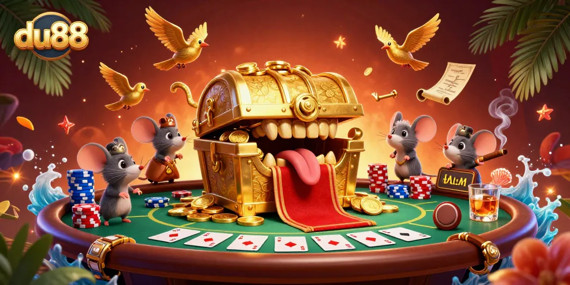 Experience the excitement of du88 with a vivid casino scene full of vibrant characters and games.